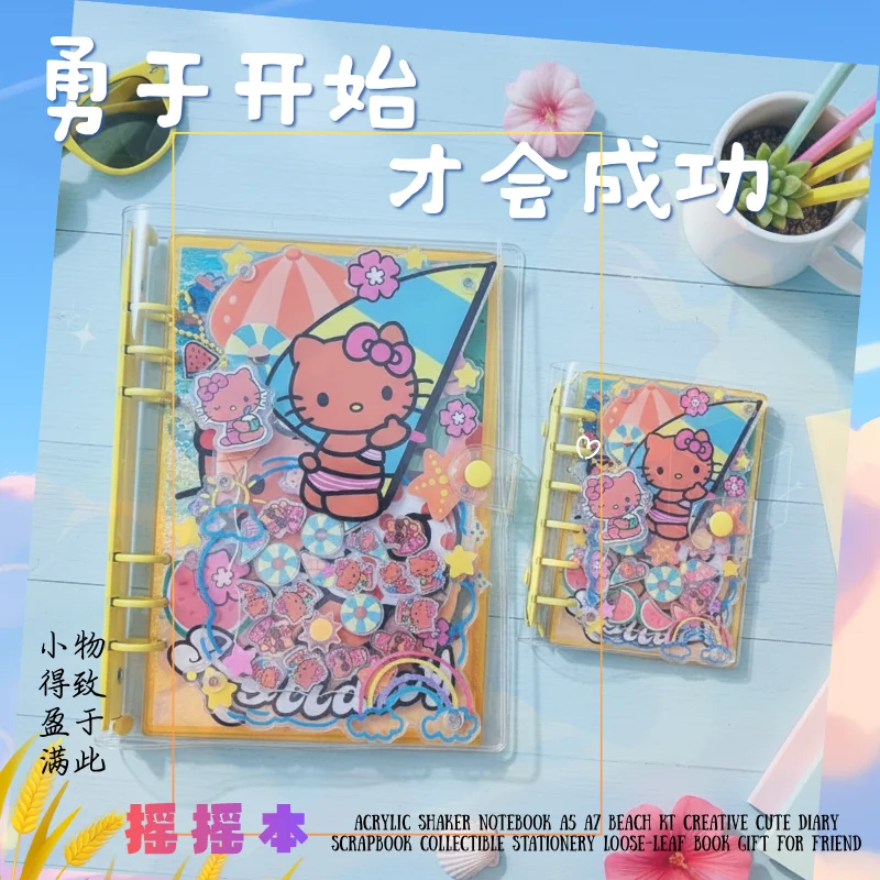 Artwork Craft - Acrylic Shaker Notebook A5 A7 Beach