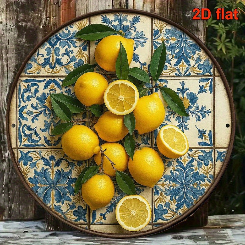 Art Craft Kitchen - CIFBUY Retro French Lemon Fruit Round