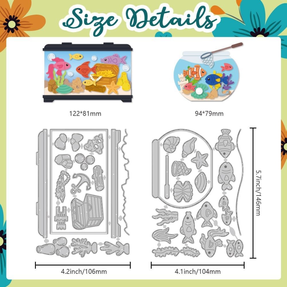 Artwork Craft - Fish Tank Die Cuts Carbon Steel