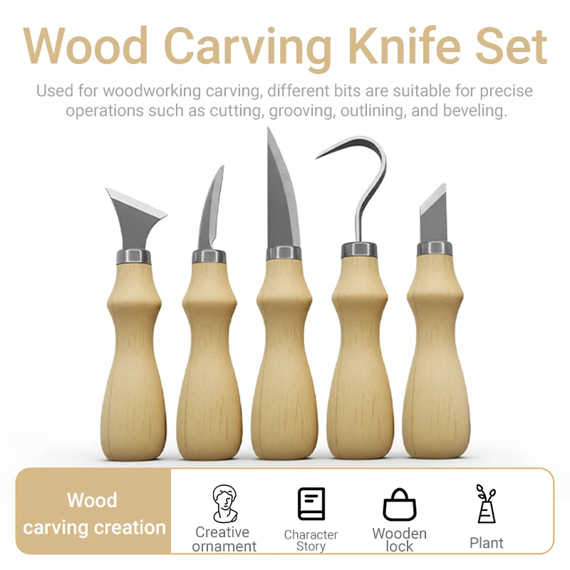 5Pcs Wood Carving Tools Set,Cu - Craft Art Set review and price