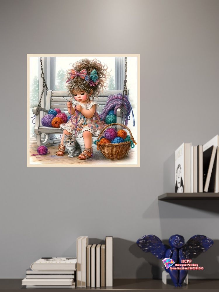Girl Cartoon Diamond Drawing K - Unique Art Craft review and price