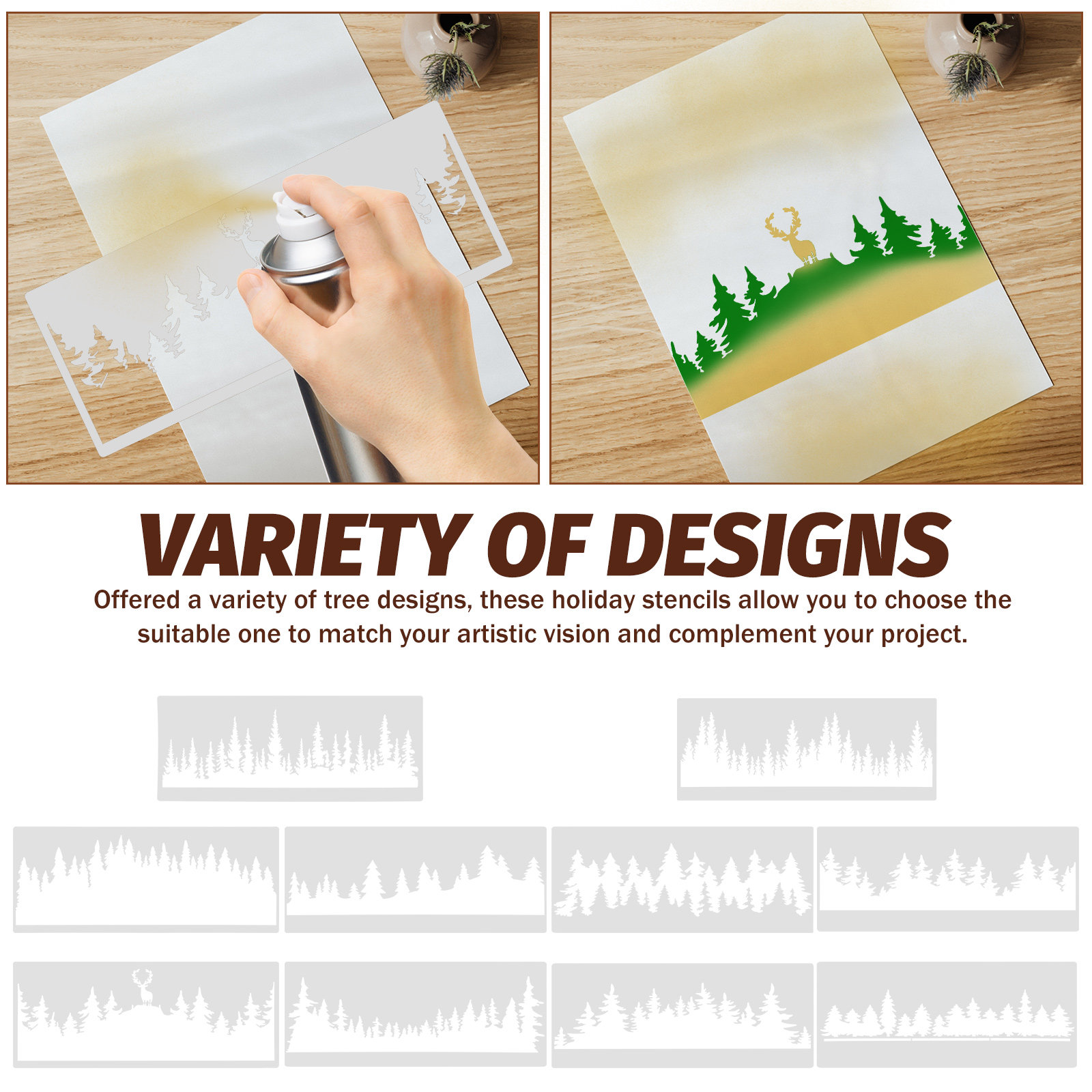 10Pcs Tree Stencils Painting T - Art Craft Tree review and price