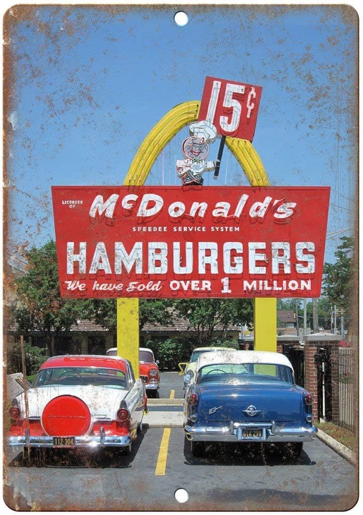 Metal Sign  - McDonalds Hambur - Art Craft Kitchen review and price