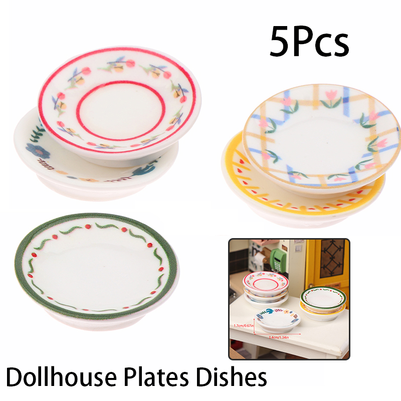 5Pcs 1/12 Dollhouse Mini Plate - Art Craft House review and price