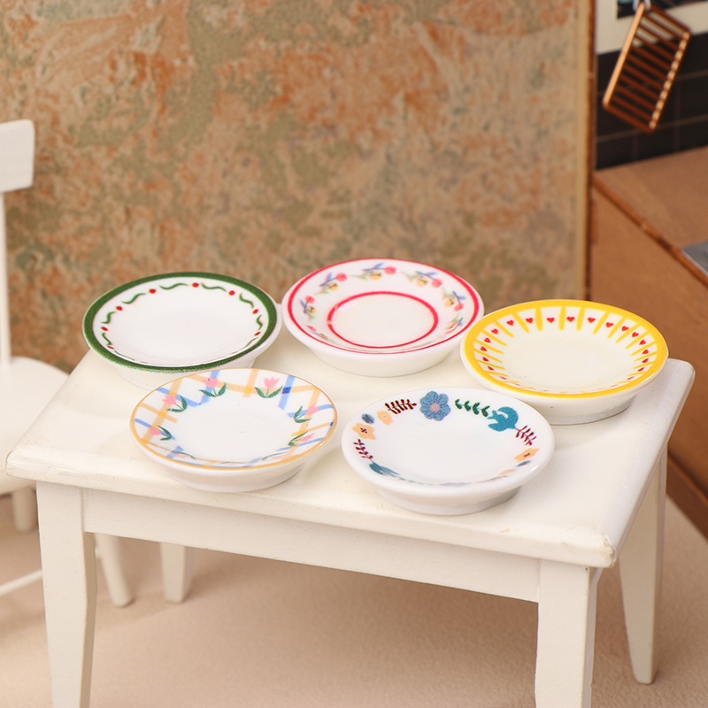 5Pcs 1/12 Dollhouse Mini Plate - Art Craft House review and price