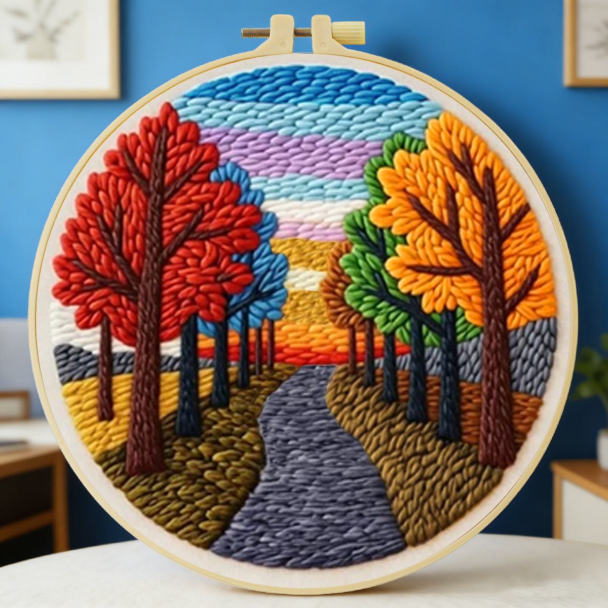 20X20CM/7.87inch Scenery Punch - Punch Needle Kit review and price