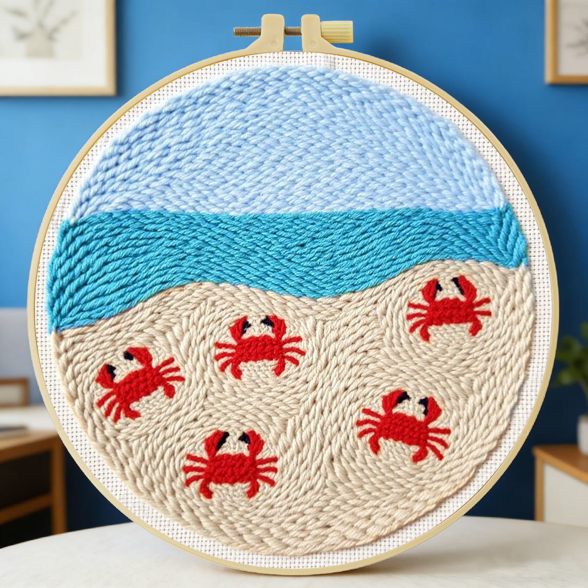 20X20CM/7.87inch Animal - Crab - Punch Needle Kit review and price