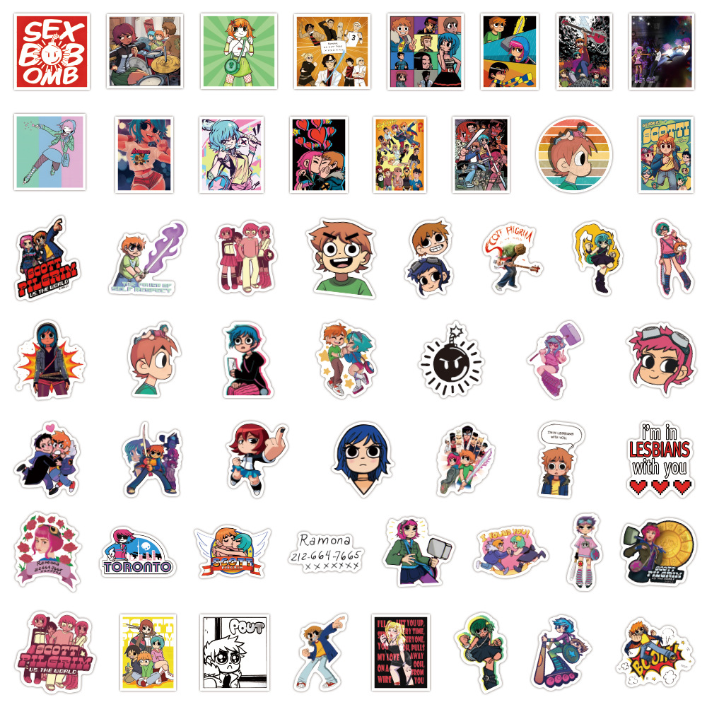 55pcs Cute Scott Pilgrim stick - Artwork Craft review and price