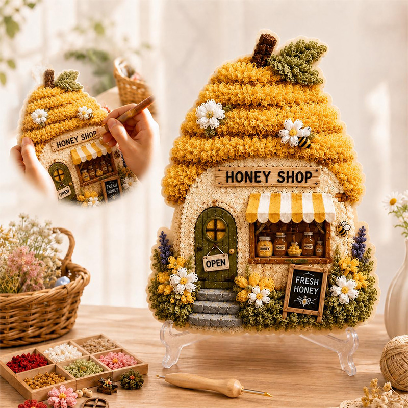 3D Mushroom House Poke Art DIY - Artwork Craft review and price