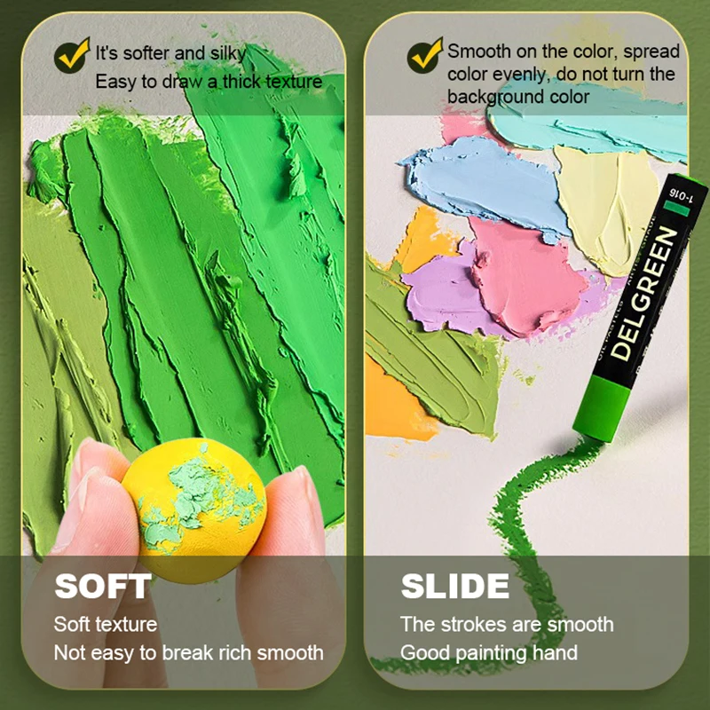 DELGREEN Artist Soft Oil Paste - Chalk Pastel Set review and price