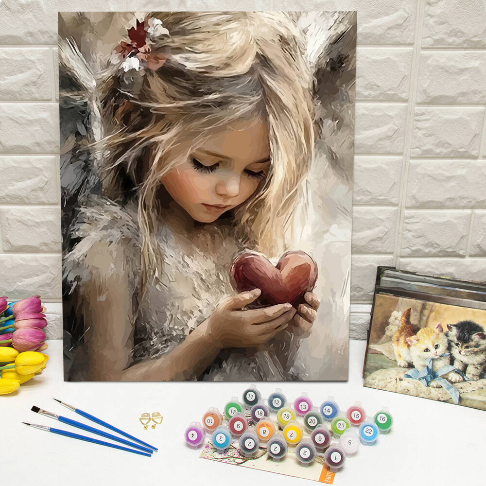 Drawing By Numbers Girl Portra - Unique Art Craft review and price