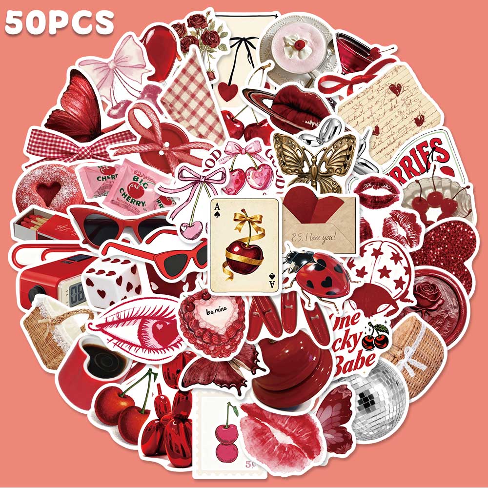 50pcs Cherry Coloured Graffiti - Artwork Craft review and price