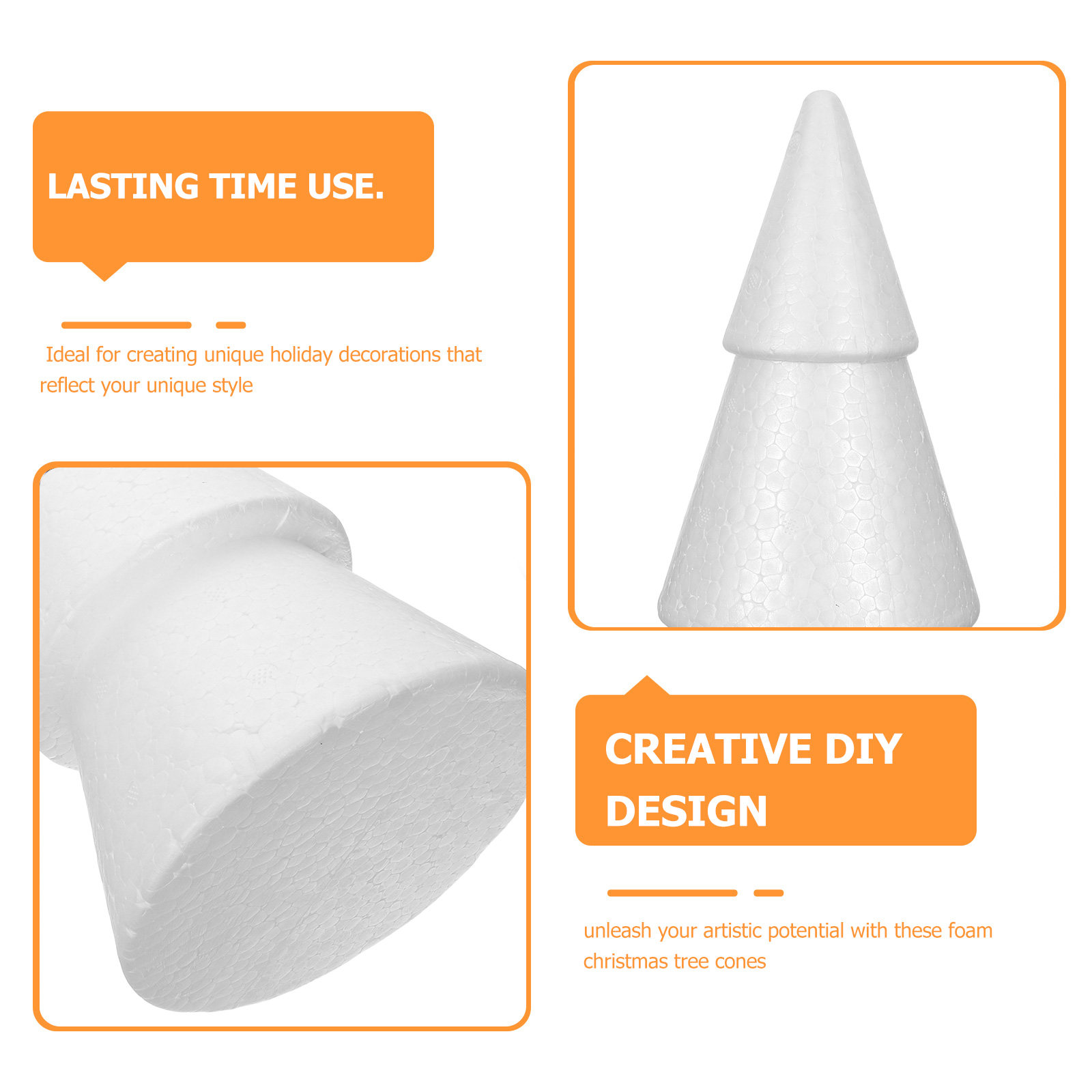 6 Pcs Decor Cone Shape Craft F - Art Craft Tree review and price