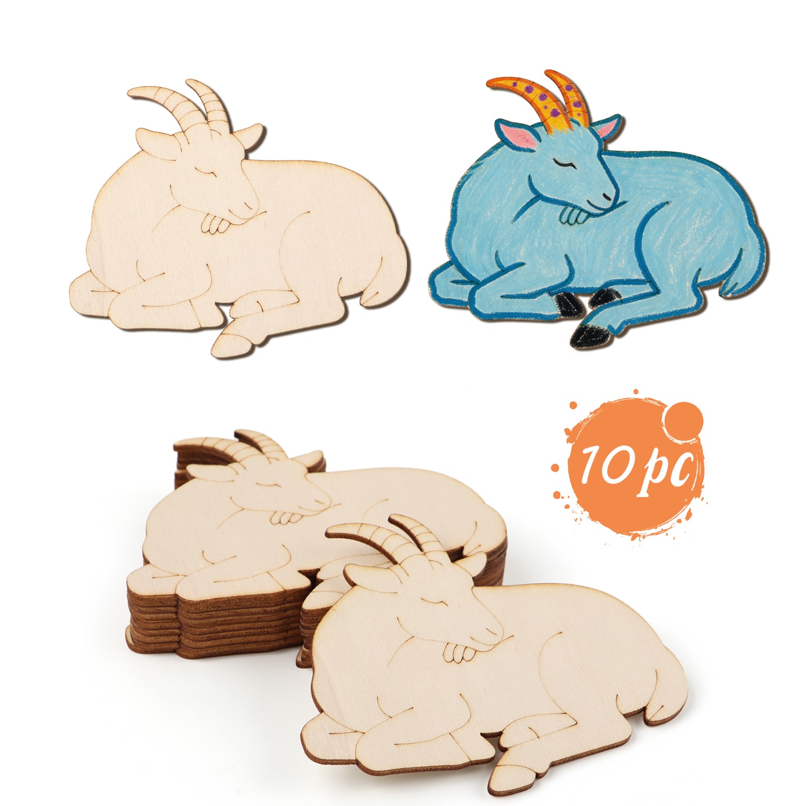 10pcs/set Unfinished Wood Shee - Craft Art Set review and price