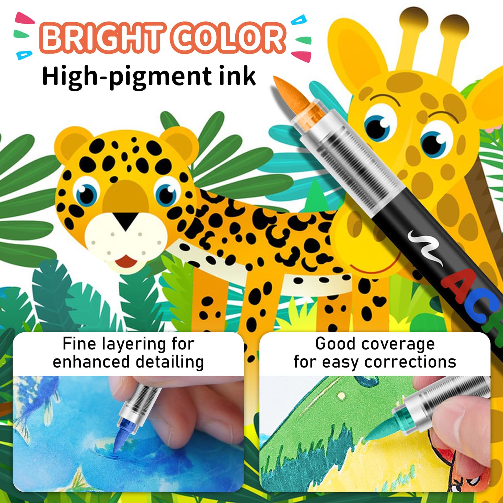 Brush Tip Acrylic Paint Pens f - Unique Art Craft review and price