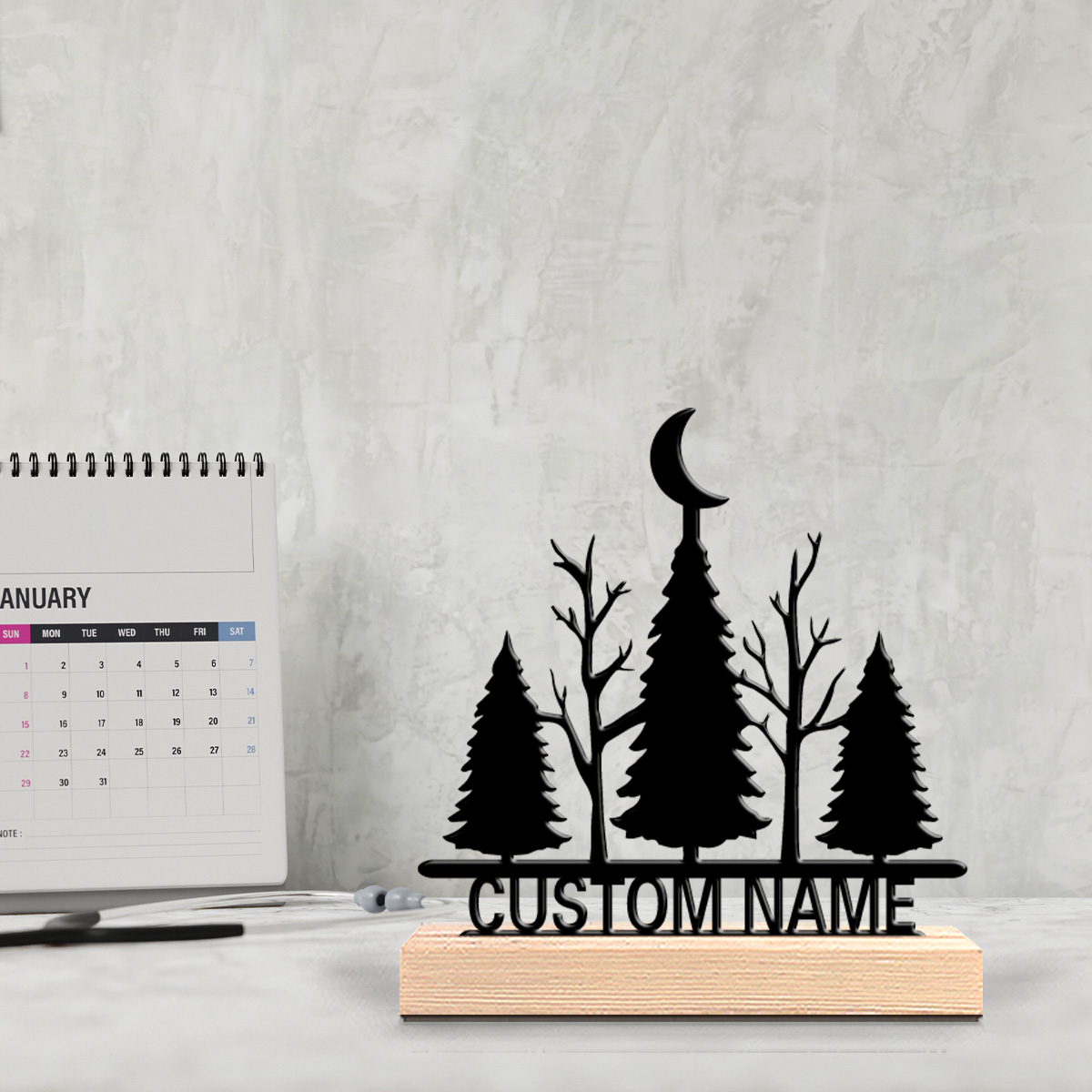 1pc Minimalist moon tree Custo - Art Craft Tree review and price