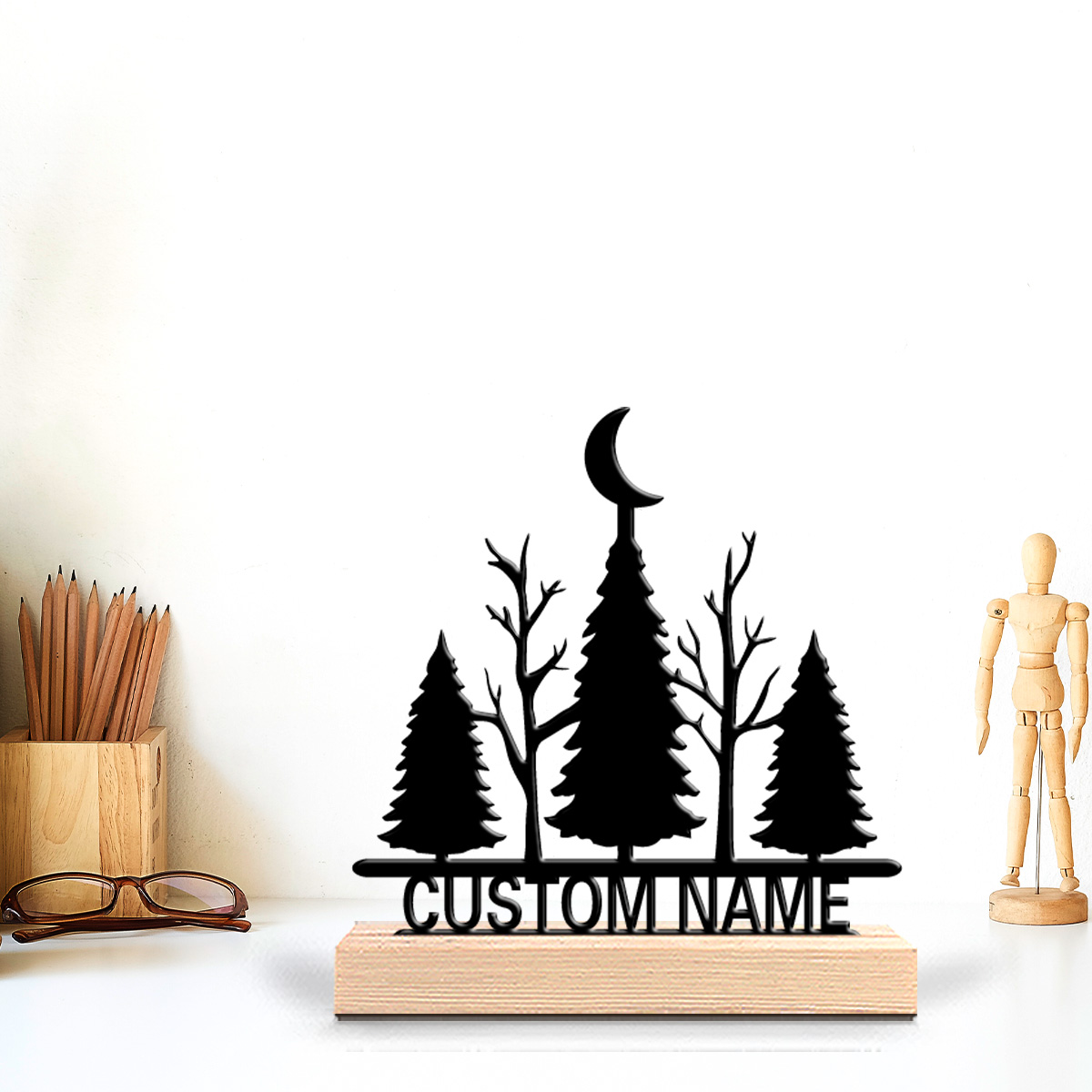1pc Minimalist moon tree Custo - Art Craft Tree review and price